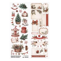 Лист с картинками 10х30 см "Дневник Снегурочки. Памятные вещицы", ScrapMania
