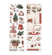 Лист с картинками 10х30 см "Дневник Снегурочки. Памятные вещицы", ScrapMania