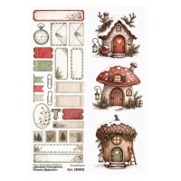 Лист с картинками 10х30 см "Дневник Снегурочки. Письмо Дедушке", ScrapMania