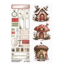 Лист с картинками 10х30 см "Дневник Снегурочки. Письмо Дедушке", ScrapMania