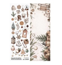 Лист с картинками 10х30 см "Дневник Снегурочки. Уголок воспоминаний", ScrapMania