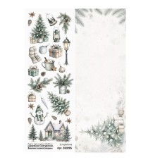 Лист с картинками 10х30 см "Дневник Снегурочки. Зимние композиции", ScrapMania