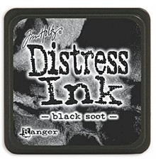 Чернильная подушечка MINI DISTRESS INK "Black Soot", Ranger