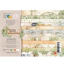 Набор бумаги "Tropical adventure" 14,8*21 см (А5), 6 листов, 1/2 полного набора, Dreamlight Studio