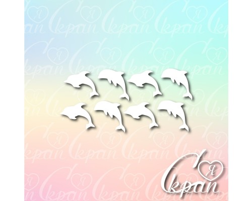 Чипборд набор "Дельфины", 8 элементов, LeoMammy