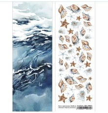 Лист с картинками 10х30 см "Океания. Морские раковины" (ScrapMania)