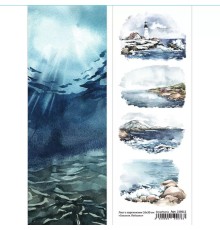 Лист с картинками 10х30 см "Океания. Пейзажи" (ScrapMania)