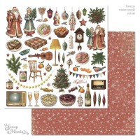 Бумага двусторонняя "СССР. Блеск советской елки. Детали", ScrapMania