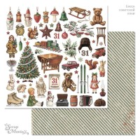 Бумага двусторонняя "СССР. Блеск советской елки. Картинки", ScrapMania