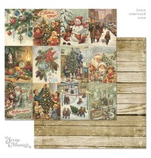 Бумага двусторонняя "СССР. Блеск советской елки. Карточки", ScrapMania