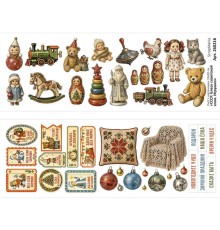 Лист с картинками 10х30 см "СССР. Блеск советской елки. Игрушки", ScrapMania
