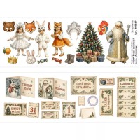 Лист с картинками 10х30 см "СССР. Блеск советской елки. Маскарад", ScrapMania