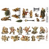 Лист с картинками 10х30 см "СССР. Блеск советской елки. На улице", ScrapMania