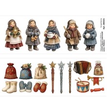Лист с картинками 10х30 см "СССР. Блеск советской елки. Ребята", ScrapMania