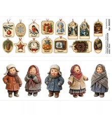 Лист с картинками 10х30 см "СССР. Блеск советской елки. Тэги", ScrapMania