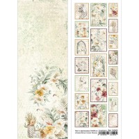 Лист с картинками 10х30 см "В краю белых тигров. Марки", ScrapMania