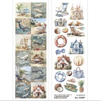 Лист с картинками 10х30 см "Тропический рай. Карточки мини", ScrapMania