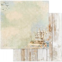 Бумага двусторонняя "Тропический рай. Замок из песка", ScrapMania