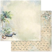 Бумага двусторонняя "Тропический рай. Кокосовое молоко", ScrapMania