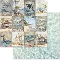 Бумага двусторонняя "Тропический рай. Карточки", ScrapMania