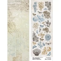 Лист с картинками 10х30 см "Эхо прошлого. Цветы и бабочки", ScrapMania