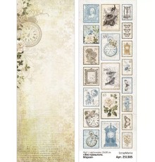 Лист с картинками 10х30 см "Эхо прошлого. Марки", ScrapMania