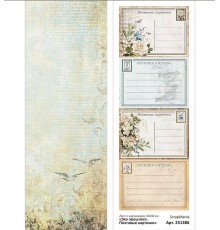 Лист с картинками 10х30 см "Эхо прошлого. Почтовые карточки", ScrapMania