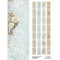 Лист с картинками 10х30 см "Эхо прошлого. Билетики", ScrapMania