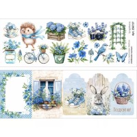 Лист с картинками 10х30 см "Небесное счастье", ScrapMania