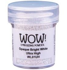 Пудра для эмбоссинга "Opaque Bright White", непрозрачная, 15мл., WOW!