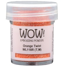 Пудра для эмбоссинга "Orange Twist", полупрозрачная, 15мл., WOW!