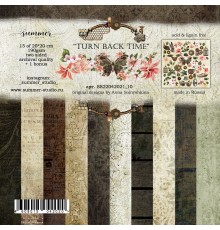 Набор фоновой бумаги "Turn Back Time" 16 листов 20*20см., Summer Studio