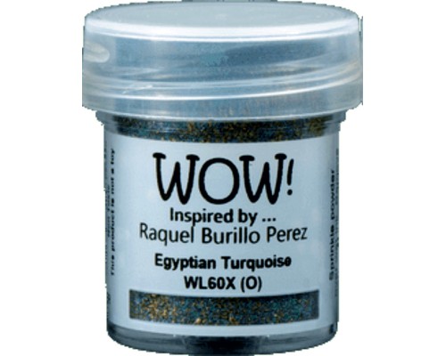 Пудра для эмбоссинга "Egyptian Turquoise", непрозрачная, 15мл., WOW!