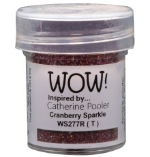 Пудра для эмбоссинга "Cranberry Sparkle", полупрозрачная, 15мл., WOW!