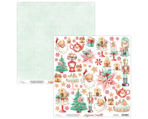Бумага двусторонняя коллекция "The Sweetest Christmas" 30.5 х 30.5 см., Mintay paper