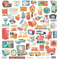 Лист для вырезания, коллекция "Были времена", 30,5*30,5см., Scrapodelie