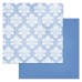 Набор бумаги 30,5х30,5 см "Фономикс. Голубой", 12 листов, ScrapMania