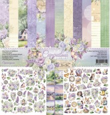Набор бумаги "Сиреневый рассвет", 30,5*30,5 см, Scrapodelie
