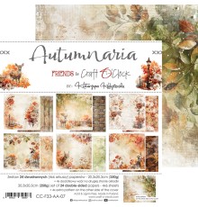 Набор бумаги "Autumnaria" 20,3*20,3 см., 6 листов, 1/4 набора, Craft O'Clock