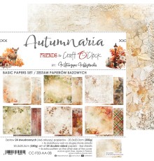 Набор фоновой бумаги "Autumnaria" 20,3*20,3 см., 6 листов, 1/4 набора, Craft O'Clock