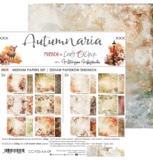 Набор бумаги микс "Autumnaria" 20,3*20,3 см., 12 листов, Craft O'Clock