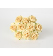Кудрявые розы 2 см - Светло-желтые, 5 шт