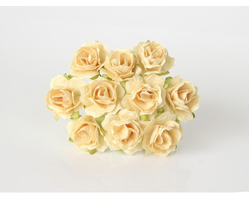 Кудрявые розы 2 см - Светло-желтые, 5 шт