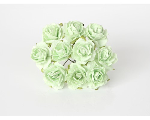 Кудрявые розы 2 см - Светло-зеленые №2, 5 шт