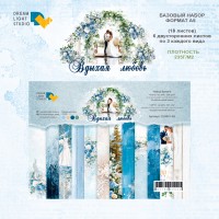 Набор бумаги "Вдыхая любовь" 14,8*21 см (А5), 6 листов, 1/3 полного набора, Dreamlight Studio