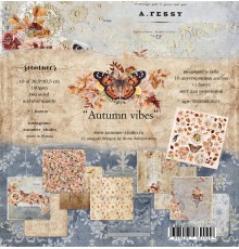 Набор бумаги "Autumn vibes" 11 листов, 30,5*30,5см., Summer Studio