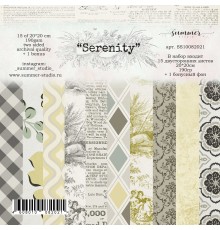 Набор бумаги "Serenity" 20*20см., 15 листов, Summer Studio