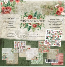 Набор бумаги "Vintage winter" 11 листов 30,5*30,5см., Summer Studio