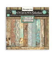 Набор бумаги "Land of Pharaons Backgrounds Selection" 20,3 х 20,3 см., 10 листов, Stamperia