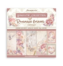 Набор бумаги "Romance Forever" 20,3 х 20,3 см., 10 листов, Stamperia